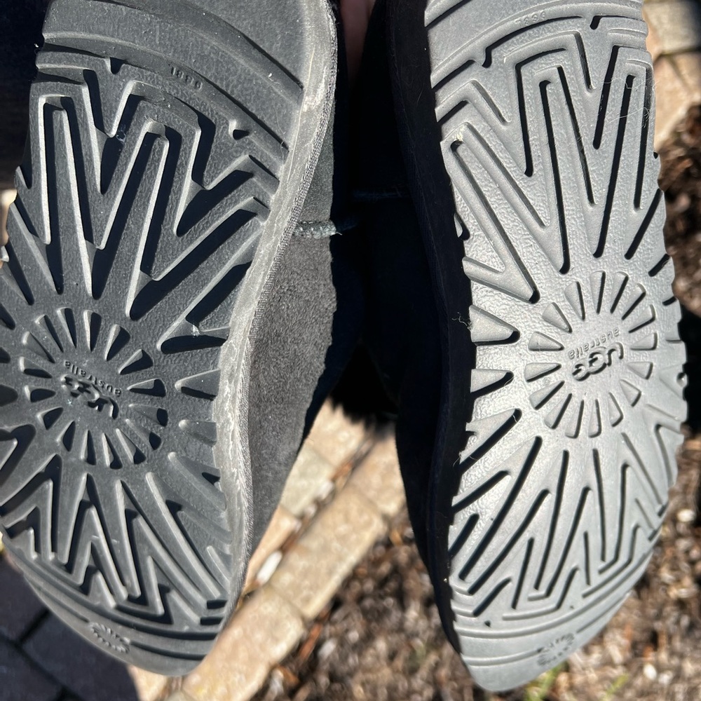 Ugg 3-Button Suede And Shearling Boots, Size 9. - image 7